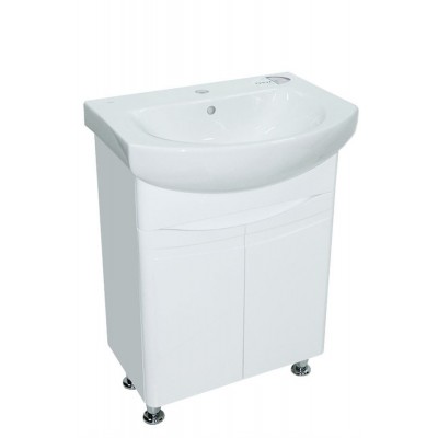 Тумба Bresta с умывальником Runa 60 (Kolo) (2 фасада) белая (234197838)