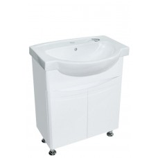 Тумба Bresta с умывальником Freja 55 (Kolo) (2 фасада) белая (234197837)