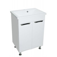 Тумба Альпина с умывальником Bianco 55 (2 фасада) белая (234197847)