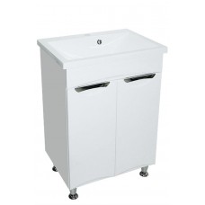 Тумба Альпина с умывальником Bianco 55 (2 фасада) белая (234197847)