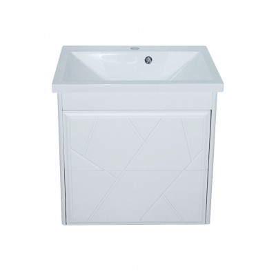 Тумба Vena консольная с умывальником Bianco 60 (2 ящика) белая (234197842)