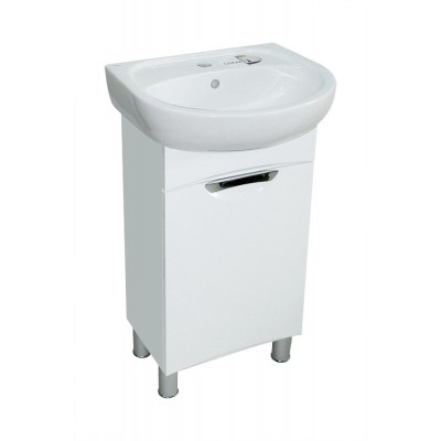 Тумба Альпина с умывальником Solo 50 (Kolo) (1 фасад) белая (234197848)