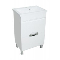 Тумба Альпина с умывальником Bianco 50 (2 ящика) белая (234197851)