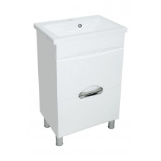 Тумба Альпина с умывальником Bianco 50 (2 ящика) белая (234197851)