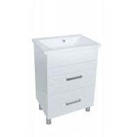Тумба Верона с умывальником Bianco 60 (2 ящика) белая (234197857)