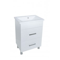 Тумба Верона з умивальником Bianco 60 (2 шухл.) біла (234197857)