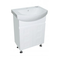 Тумба Капри с умывальником Runa 60 (Kolo) (2 фасада) белая (234197843)