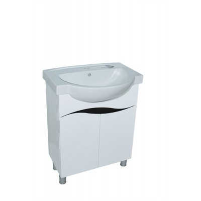 Тумба Омега з умивальником Freja 55 (Kolo) (2 фасади) біла (234197894)