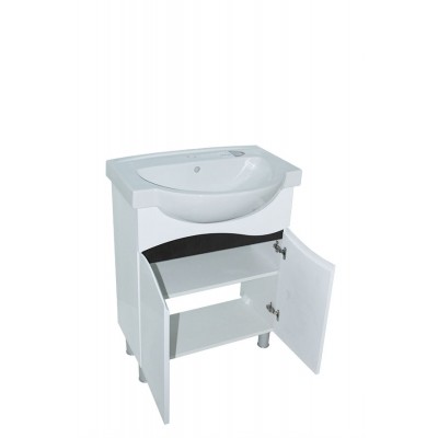 Тумба Омега з умивальником Freja 55 (Kolo) (2 фасади) біла (234197894)