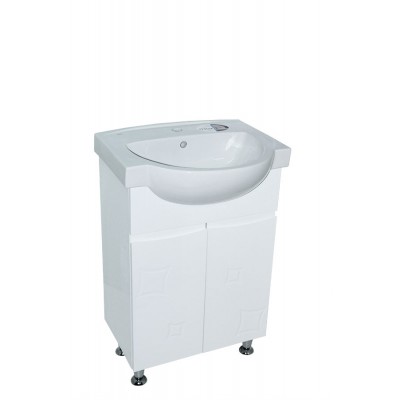 Тумба Космо з умивальником Freja 55 (Kolo) (2 фасади) біла (234197903)