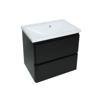 Тумба Bianco консольная с умывальником Bianco 65 ( 2 ящика) черная (234197811)