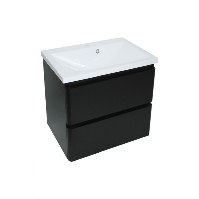 Тумба Bianco консольная с умывальником Bianco 65 ( 2 ящика) черная (234197811)