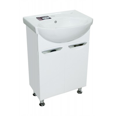 Тумба Альпіна з умивальником Солас 56 (2 фасади) біла (234197884)