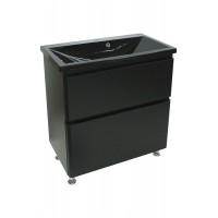 Тумба Bianco з чорним умивальником Bianco 80 (2 шухл.) чорна (234197877)