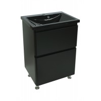 Тумба Bianco з чорним умивальником Bianco 65 (2 шухл.) чорна (234197875)