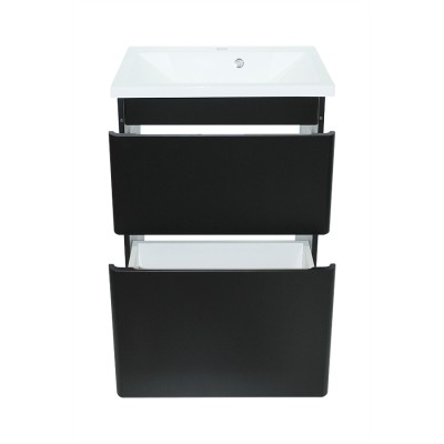 Тумба Bianco с умывальником Bianco 55 ( 2 ящика) черная (234197817)