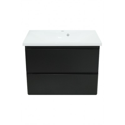 Тумба Bianco консольная с умывальником Bianco 70 ( 2 ящика) черная (234197812)