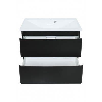 Тумба Bianco консольная с умывальником Bianco 70 ( 2 ящика) черная (234197812)