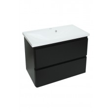 Тумба Bianco консольная с умывальником Bianco 70 ( 2 ящика) черная (234197812)