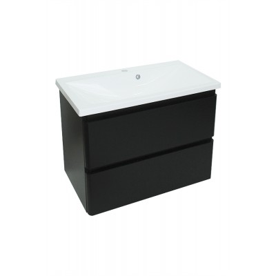 Тумба Bianco консольная с умывальником Bianco 70 ( 2 ящика) черная (234197812)