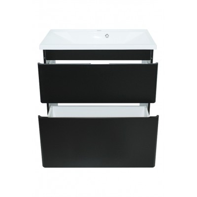Тумба Bianco с умывальником Bianco 70 ( 2 ящика) черная (234197820)