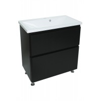 Тумба Bianco с умывальником Bianco 80 ( 2 ящика) черная (234197821)
