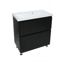 Тумба Bianco с умывальником Bianco 70 ( 2 ящика) черная (234197820)