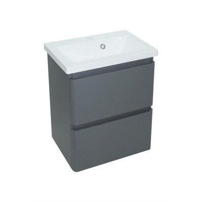 Тумба Bianco консольная с умывальником Bianco 70 ( 2 ящика) бетон (234197834)
