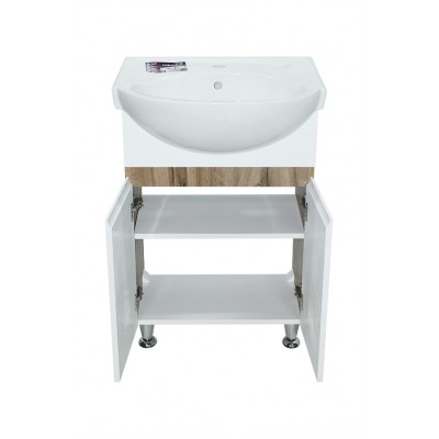 Тумба Альта з умивальником Солас 56 (Colombo) (2 фасади) дуб (234197870)