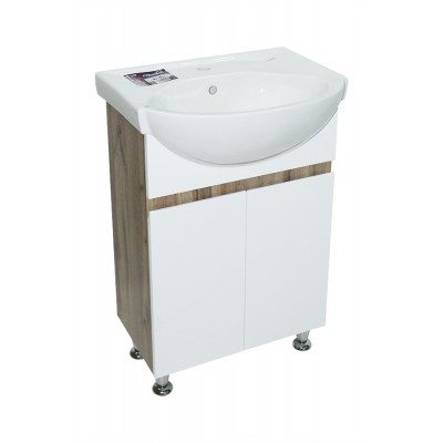 Тумба Альта з умивальником Солас 56 (Colombo) (2 фасади) дуб (234197870)