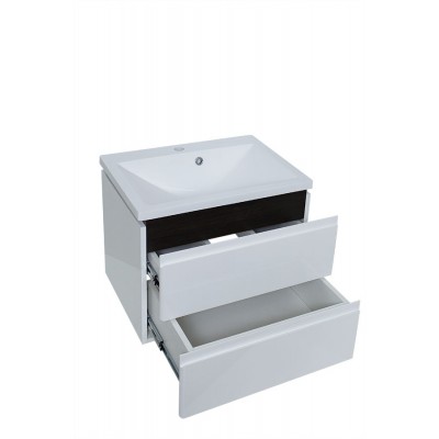 Тумба Лана консольна з умивальником Bianco 60 (2 шухл.) біла (234197899)