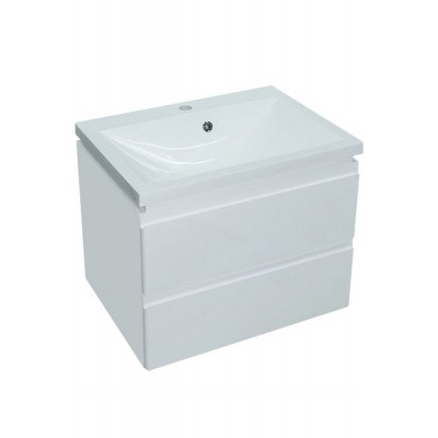 Тумба Лана консольна з умивальником Bianco 60 (2 шухл.) біла (234197900)