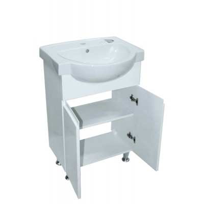 Тумба Ronda з умивальником Freja 55 (Kolo) (2 фасади), біла (234197905)