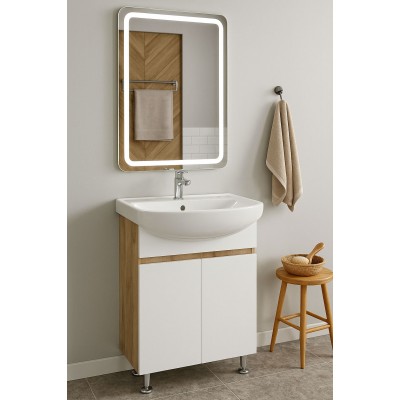 Тумба Альта з умивальником Проксі 60 (Colombo) (2 фасади) дуб (234197867)