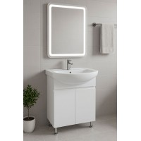 Тумба Ronda з умивальником Runa 70 (Kolo) (2 фасади), біла (234197908)