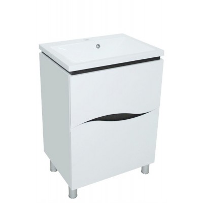 Тумба Омега з умивальником Bianco 60 (2 шухл.) біла (234197914)