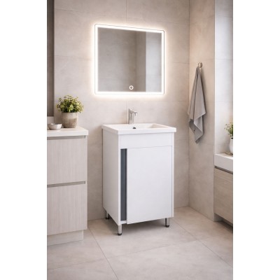 Тумба Терра з умивальником Bianco 50 (1 фасад) біла (234197913)