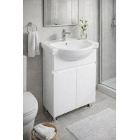 Тумба Bianco з умивальником Freja 55 (Kolo) (2 фасади) біла (234197916)