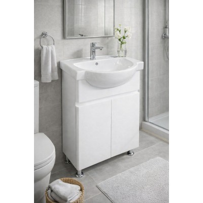 Тумба Bianco з умивальником Freja 65 (Kolo) (2 фасади) біла (234197915)