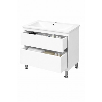 Тумба Bianco з умивальником Bianco 70 (2 шухл.) біла (2341978022)