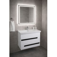 Тумба Доміно консольна з умивальником Bianco 70 (2 шухл.) біла (234197887)