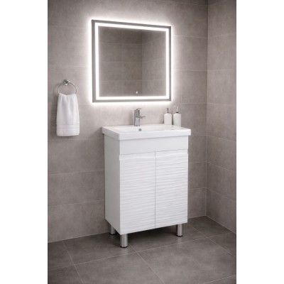 Тумба Олівія з умивальником Bianco 70 (2 фасади) біла (234197888)