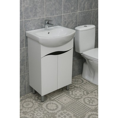 Тумба Омега з умивальником Runa 60 (Kolo) (2 фасади) біла (234197909)