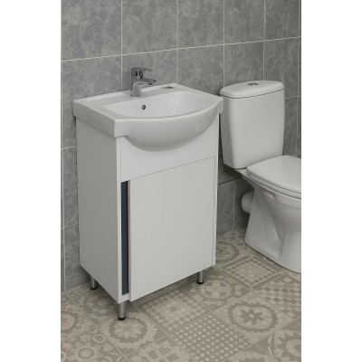 Тумба Терра з умивальником Freja 55 (1 фасад) біла (234197910)