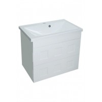 Тумба Капрі консольна з умивальником Bianco 80, 2 ящики, біла (234197596)