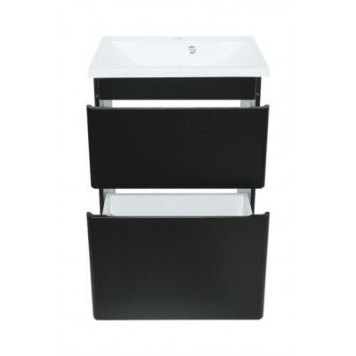 Тумба Bianco с умывальником Bianco 55 - 2 ящика, черная (248284608)