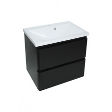 Тумба Bianco з умивальником Bianco 55, 2 ящики, чорна (234197717)